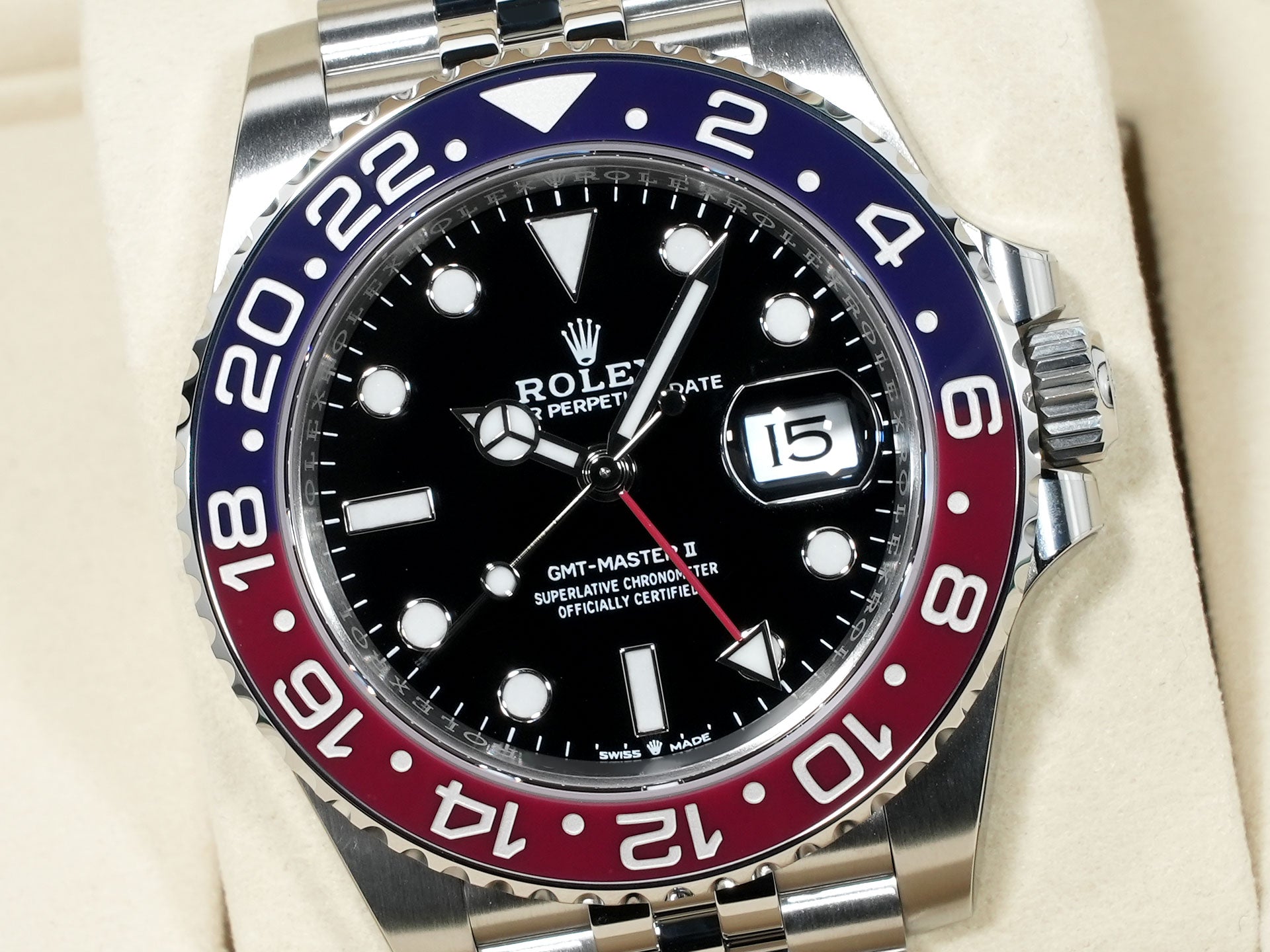 ロレックス GMTマスターII Ref.126710BLRO ステンレススチール ブラック文字盤 ジュビリーブレスレット 未使用 44teoaat