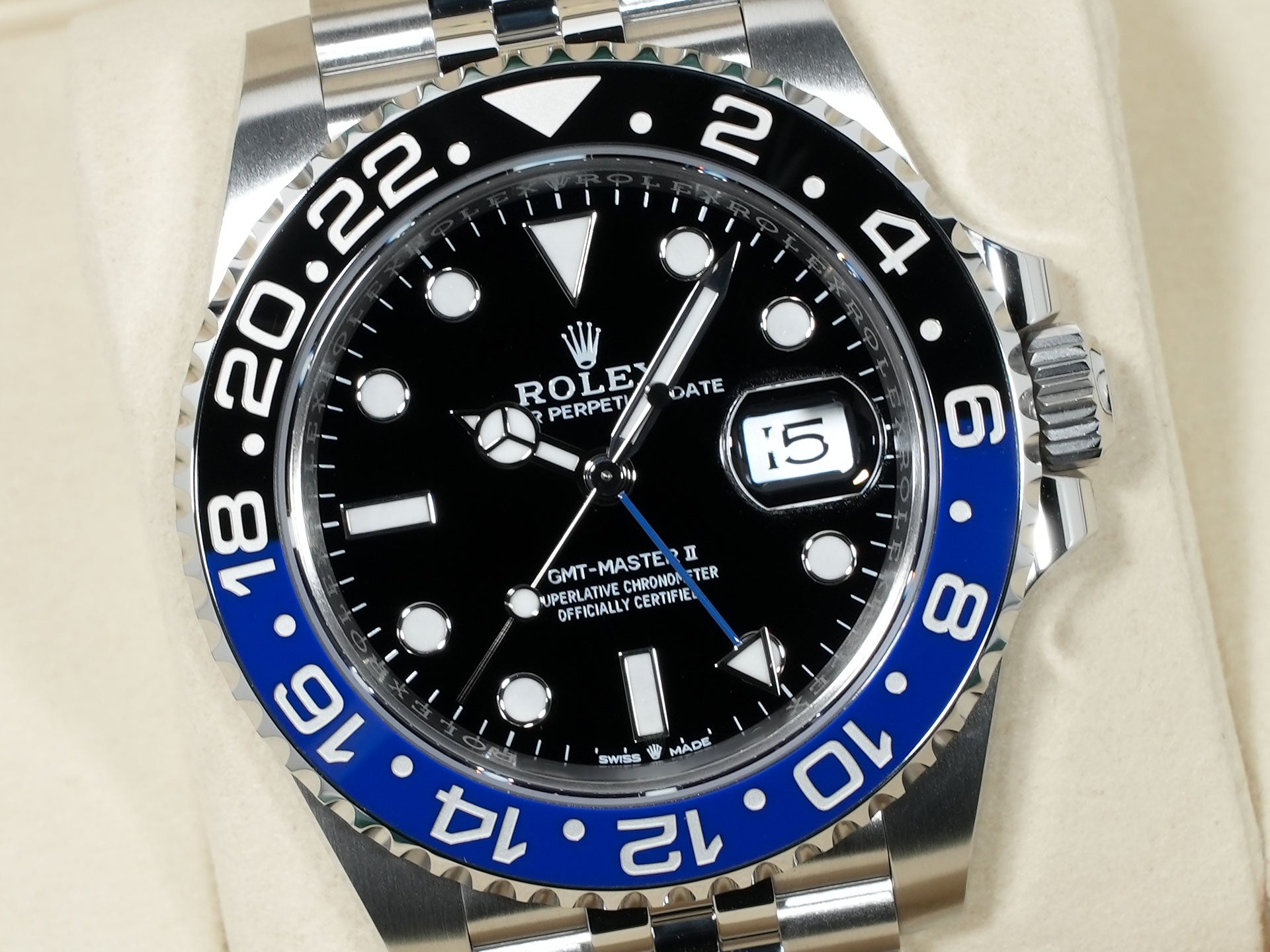 ロレックス GMTマスターII Ref.126710BLNR ステンレススチール ブラック文字盤 ジュビリーブレスレット 未使用 29ra4gnc
