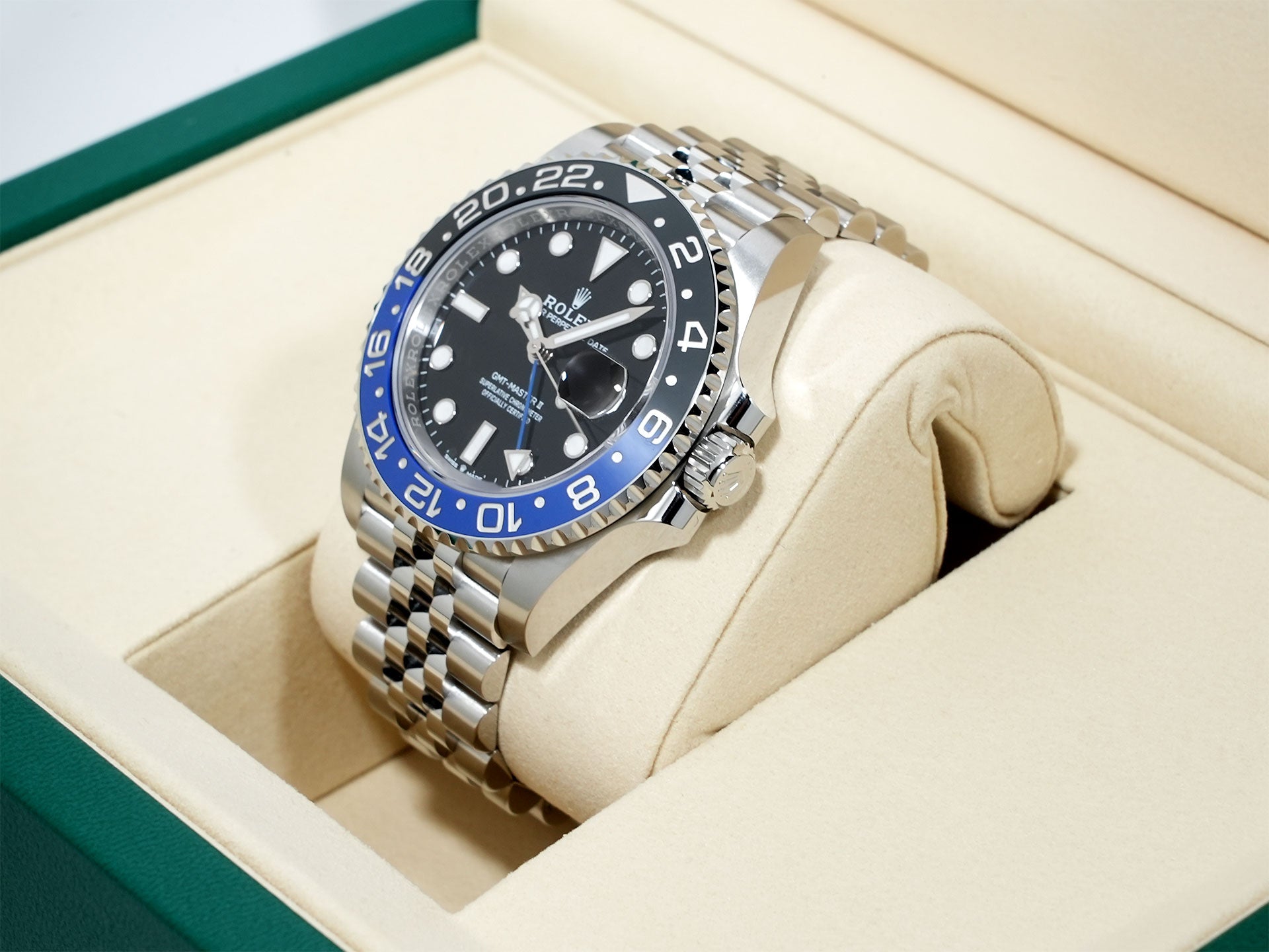 ロレックス GMTマスターII Ref.126710BLNR ステンレススチール ブラック文字盤 ジュビリーブレスレット 未使用 29ra4gnc