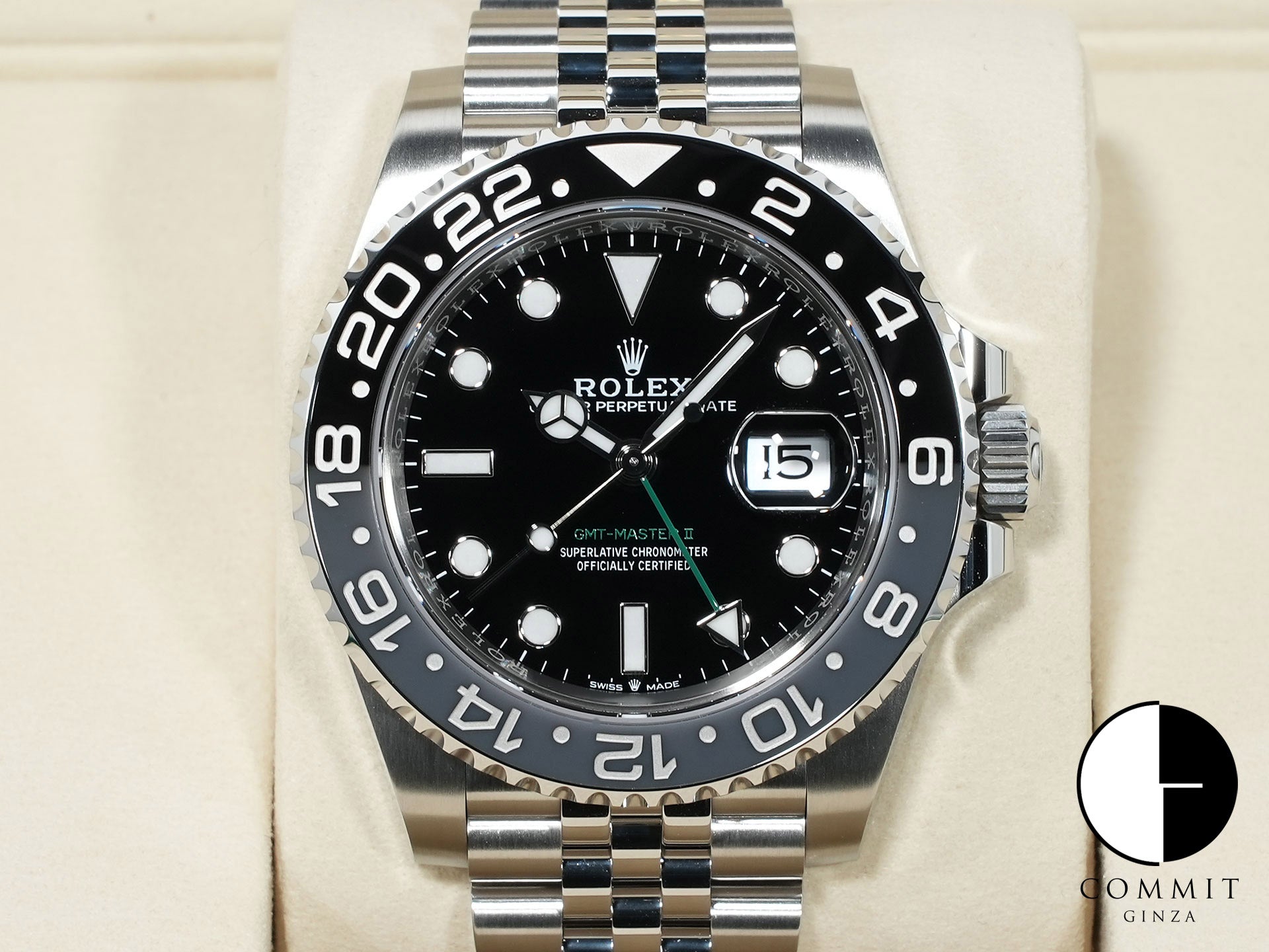 ロレックス GMTマスターII Ref.126710GRNR ステンレススチール ブラック文字盤 ジュビリーブレスレット 未使用 rnf65yy5