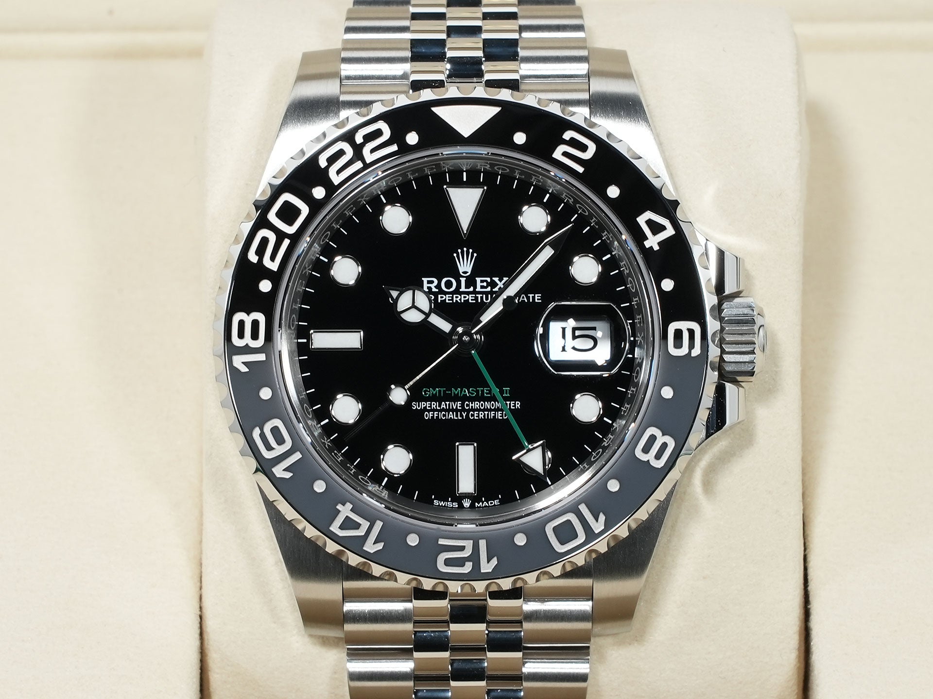 ロレックス GMTマスターII Ref.126710GRNR ステンレススチール ブラック文字盤 ジュビリーブレスレット 未使用 rnf65yy5