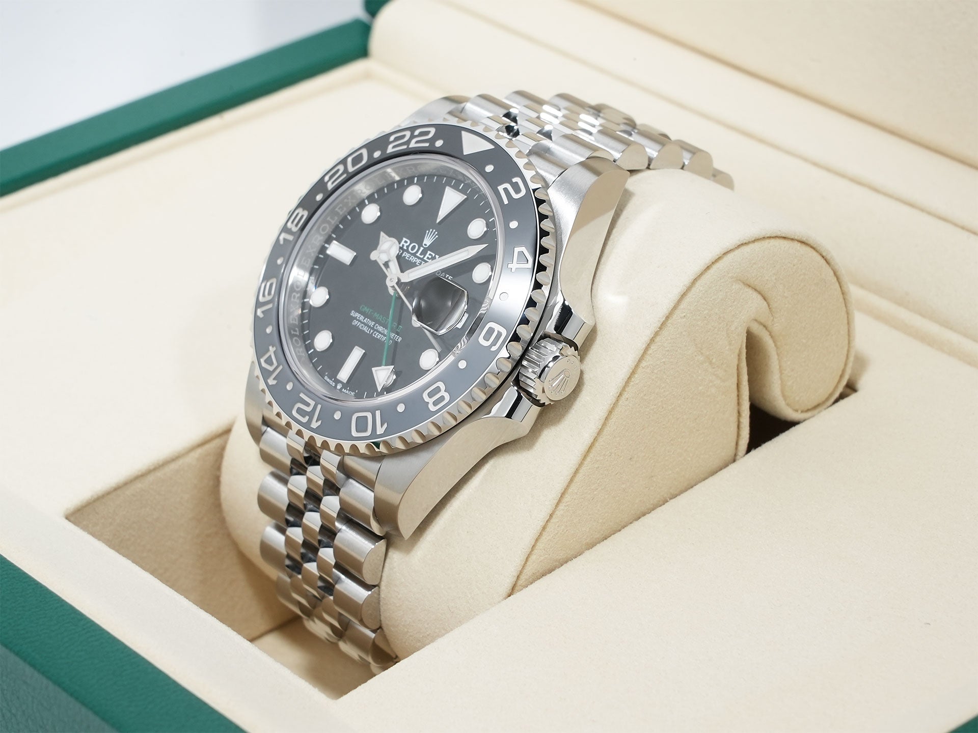 ロレックス GMTマスターII Ref.126710GRNR ステンレススチール ブラック文字盤 ジュビリーブレスレット 未使用 rnf65yy5