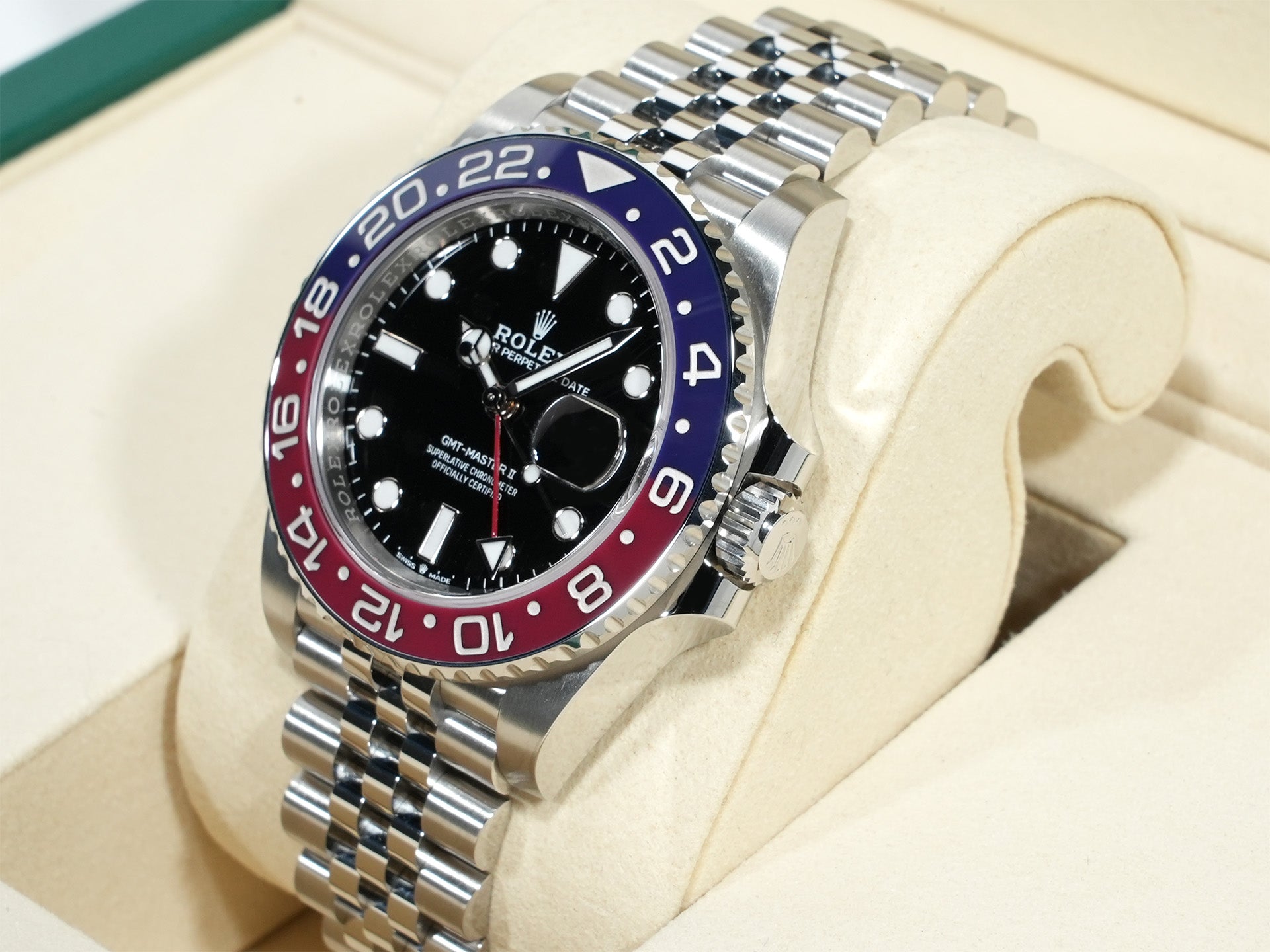 ロレックス GMTマスターII Ref.126710BLRO ステンレススチール ブラック文字盤 ジュビリーブレスレット 未使用 4wm5ss7y
