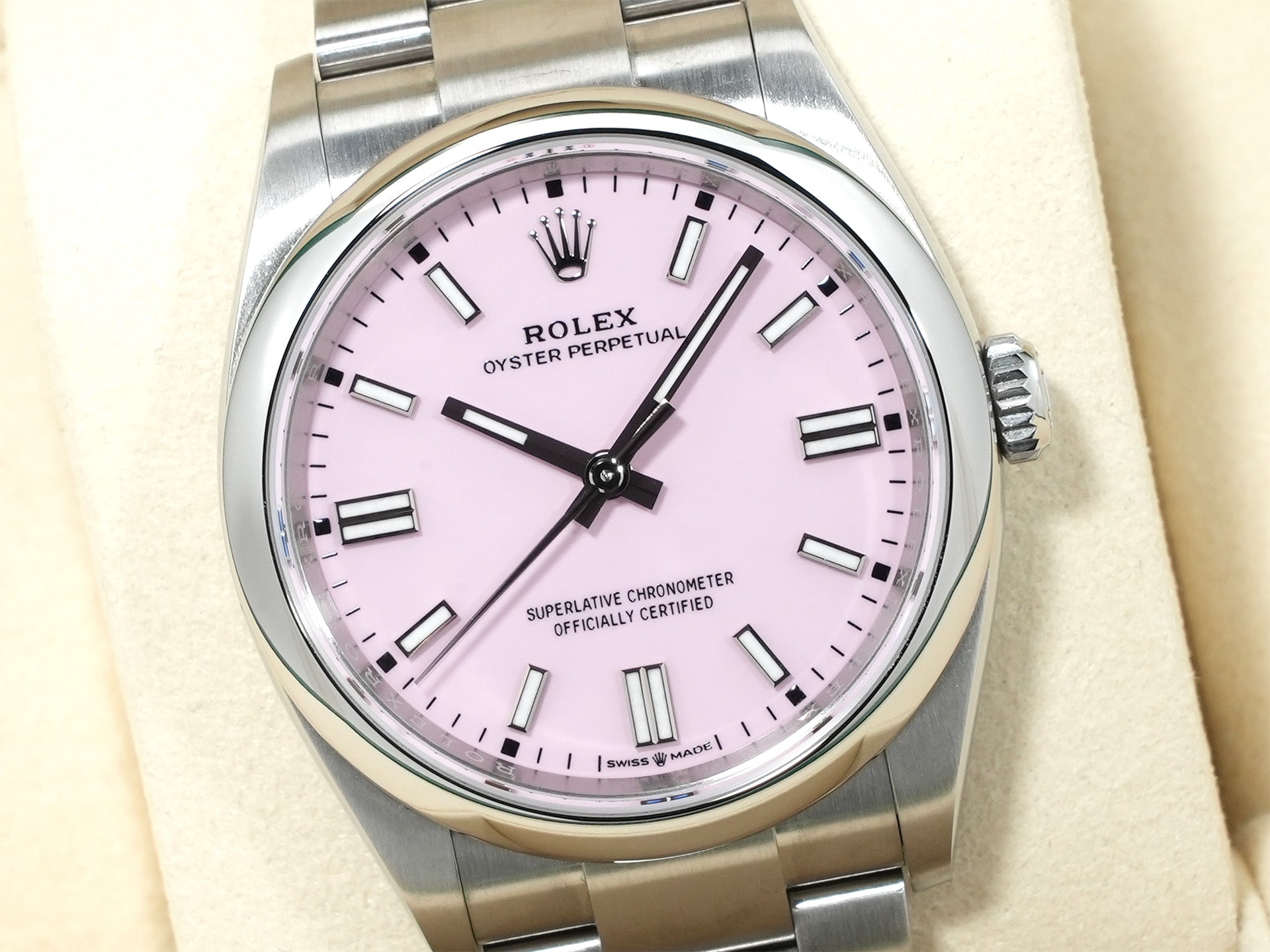 ロレックス オイスターパーペチュアル36 Ref.126000 ステンレススチール キャンディピンク文字盤 美品 rump4hha