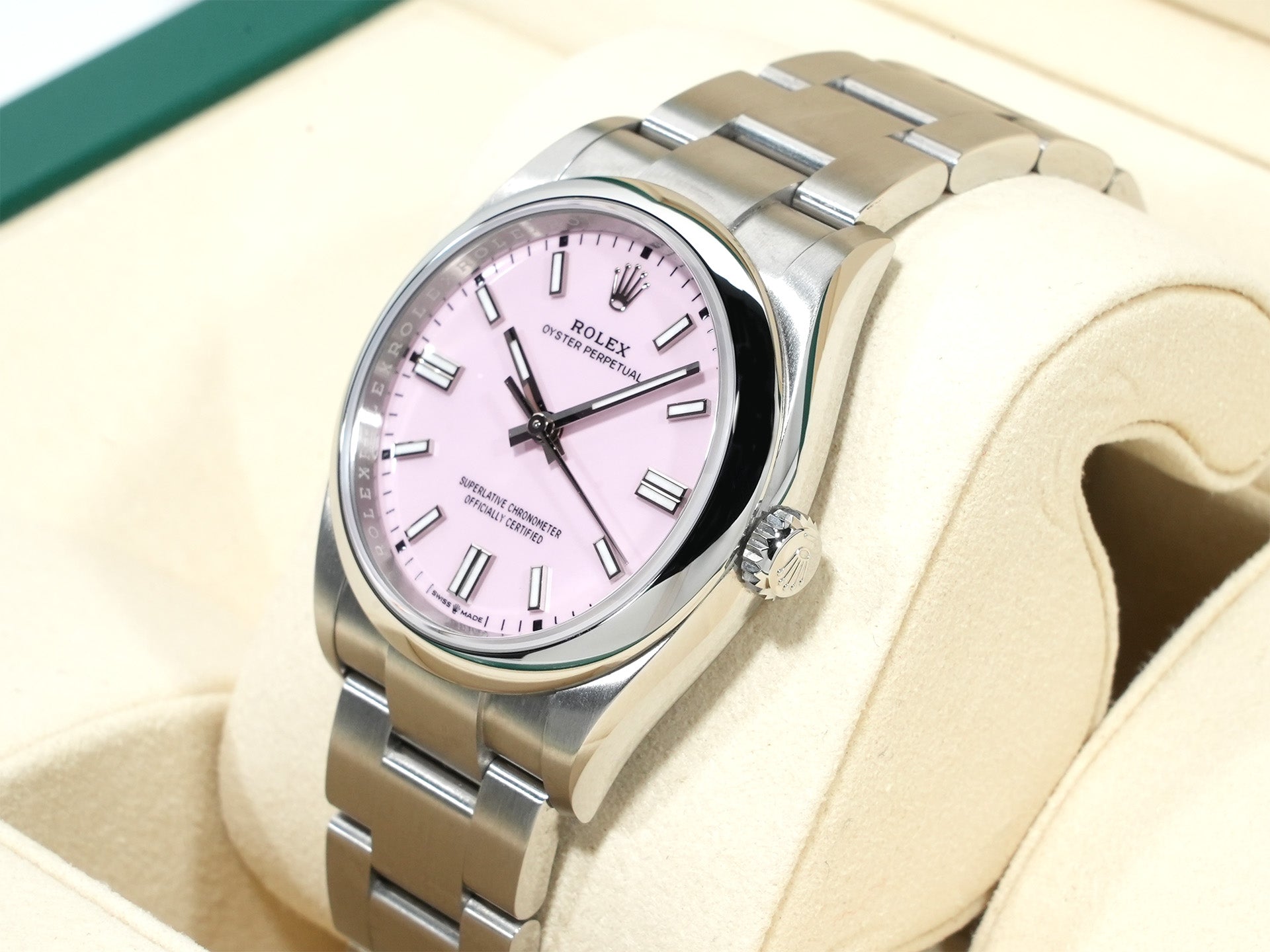 ロレックス オイスターパーペチュアル36 Ref.126000 ステンレススチール キャンディピンク文字盤 美品 rump4hha