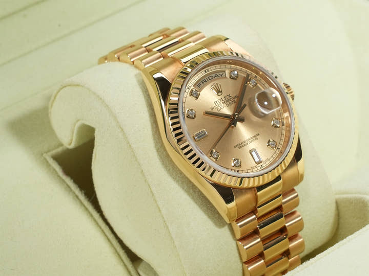 ロレックス デイデイト36 Ref.118238A イエローゴールド シャンパン文字盤 中古 w2h5p9a6