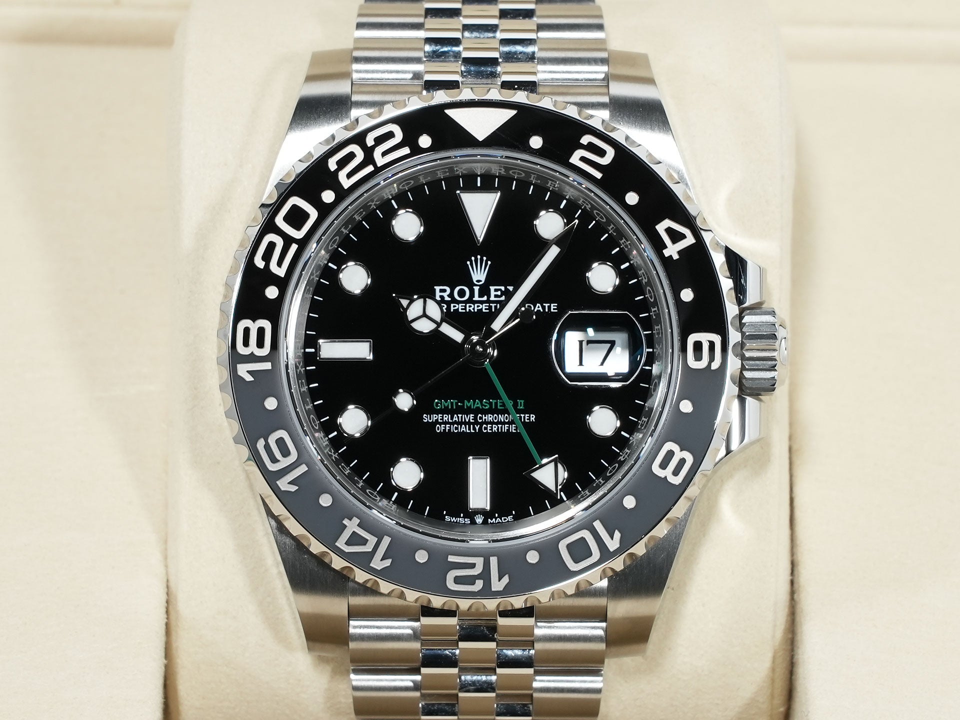 ロレックス GMTマスターII Ref.126710GRNR ステンレススチール ブラック文字盤 ジュビリーブレスレット 美品 u36b2jn2