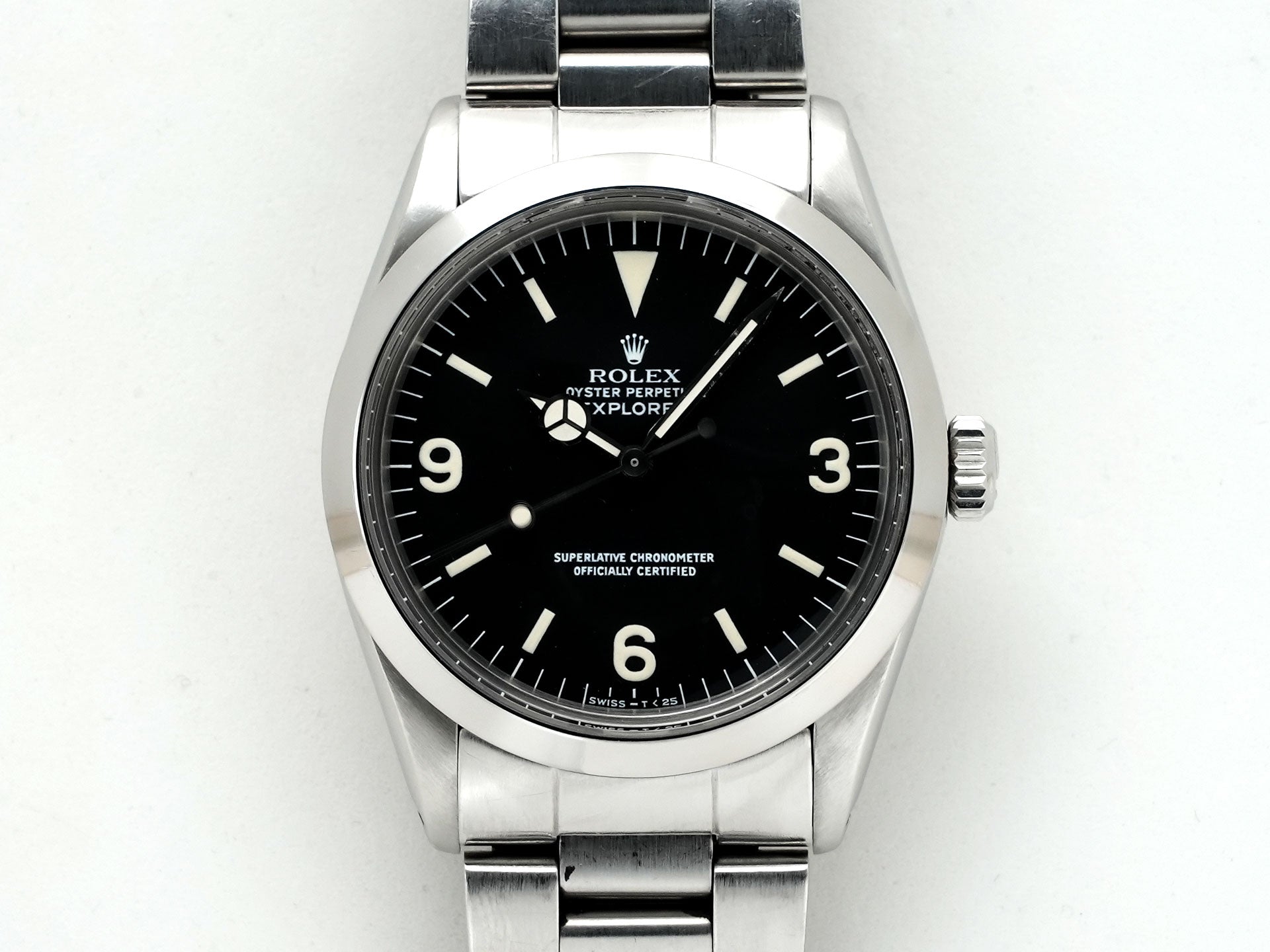 ロレックス エクスプローラーI Ref.1016 ステンレススチール ブラック文字盤 中古 64s85776