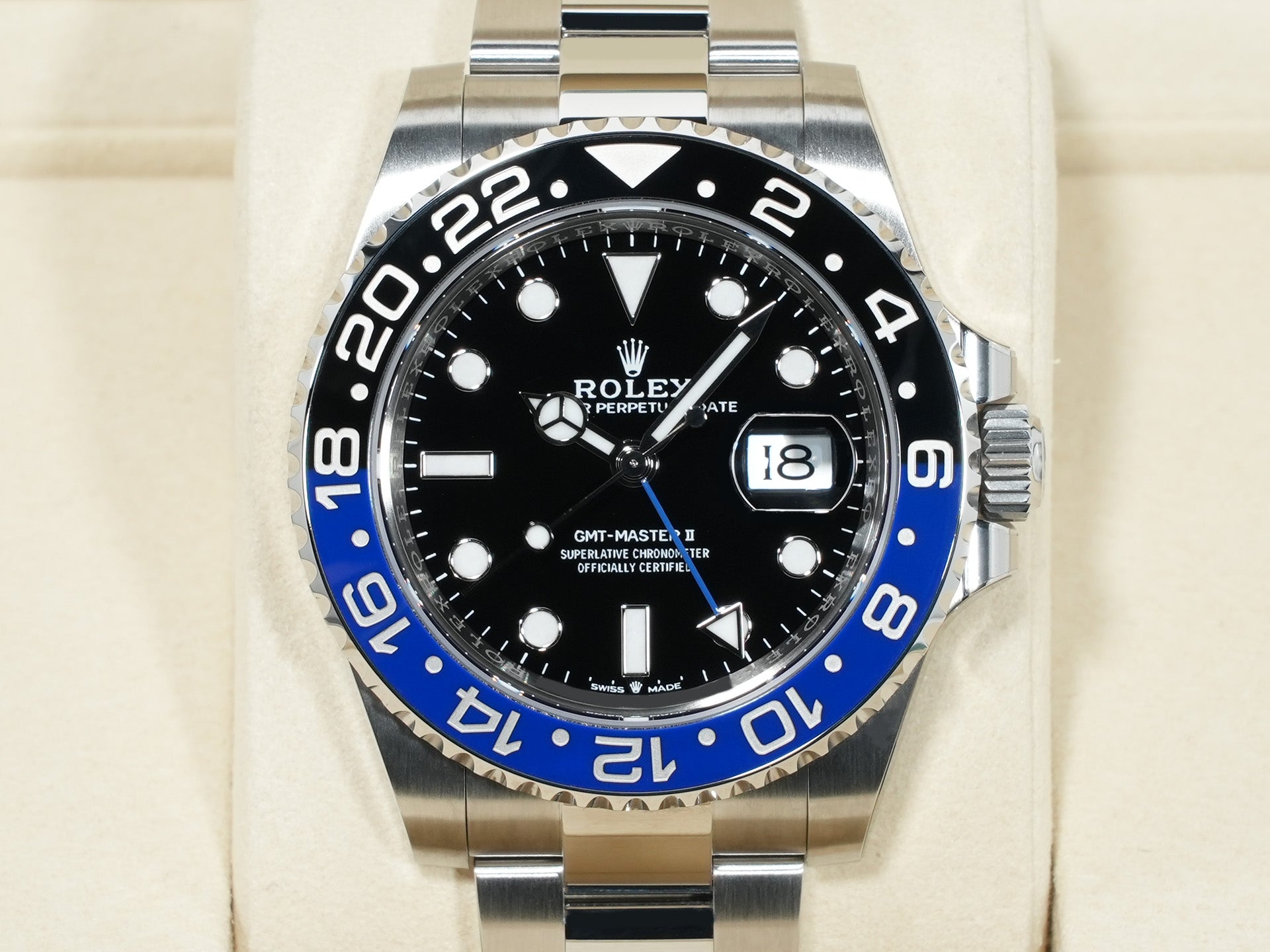 ロレックス GMTマスターII Ref.126710BLNR ステンレススチール ブラック文字盤 オイスターブレスレット 未使用 iaxzqd32