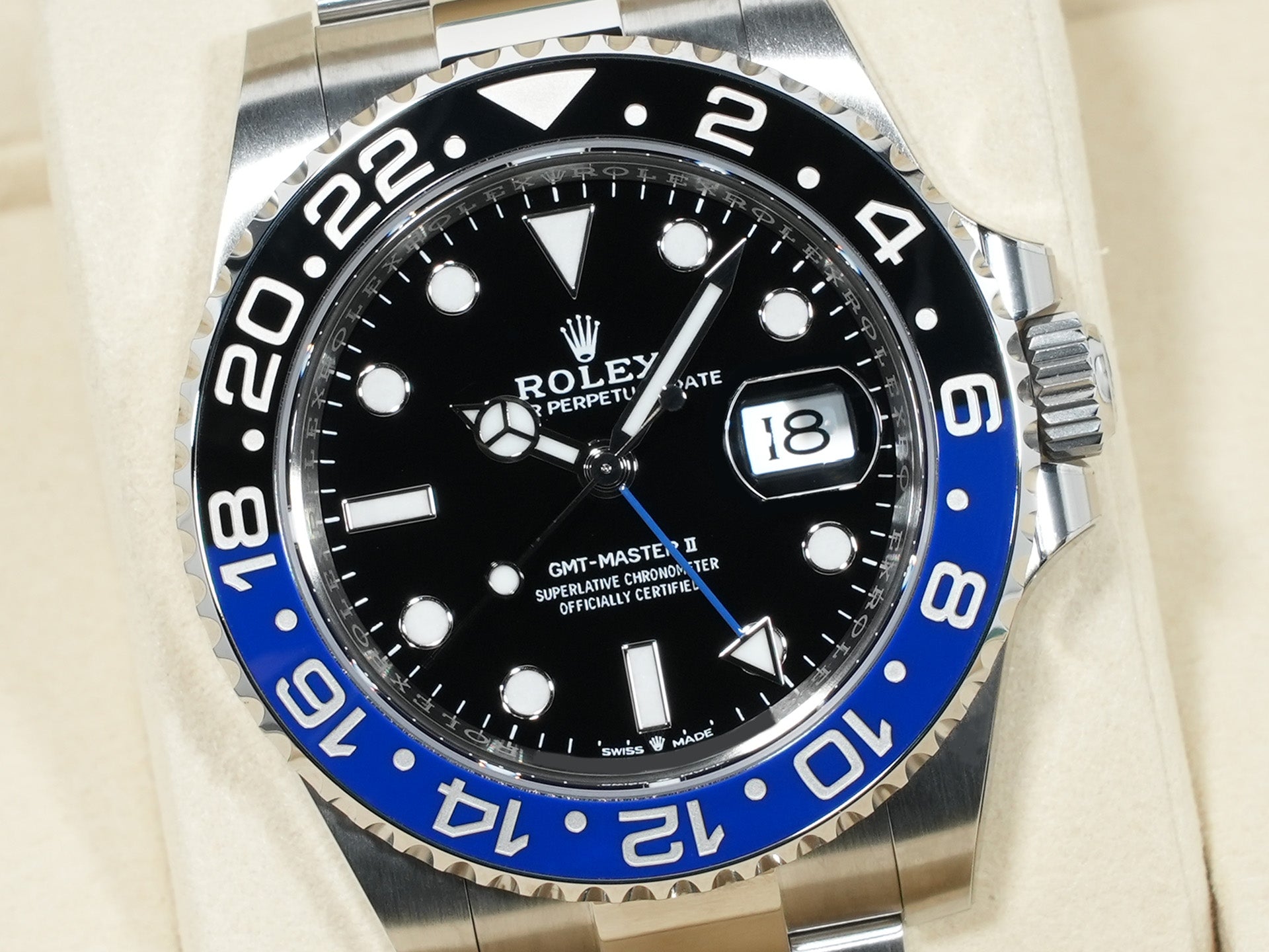 ロレックス GMTマスターII Ref.126710BLNR ステンレススチール ブラック文字盤 オイスターブレスレット 未使用 iaxzqd32