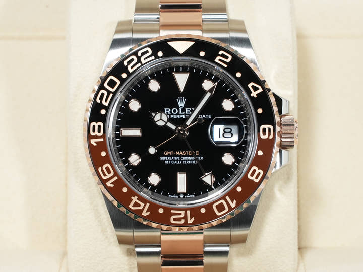 ロレックス GMTマスターII Ref.126711CHNR ステンレススチール/エバーローズゴールド ブラック文字盤 オイスターブレスレット 美品 3ugerymn
