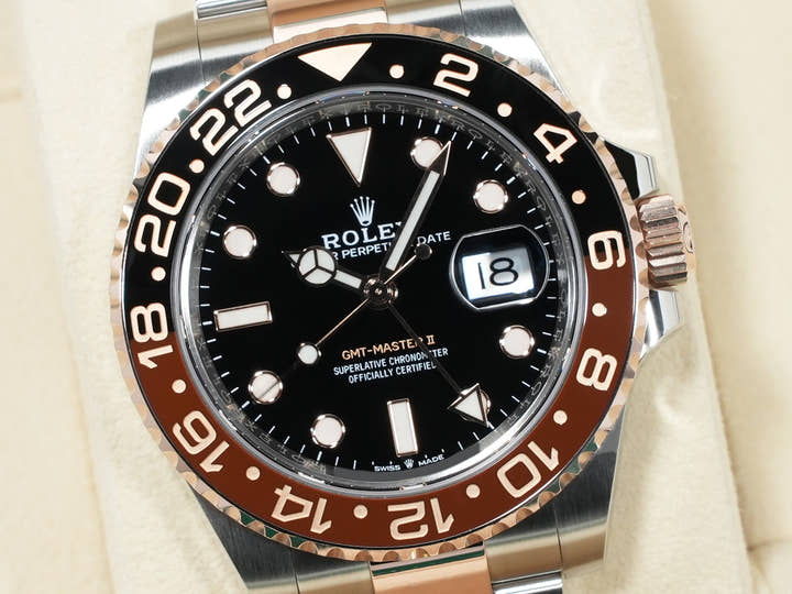 ロレックス GMTマスターII Ref.126711CHNR ステンレススチール/エバーローズゴールド ブラック文字盤 オイスターブレスレット 美品 3ugerymn