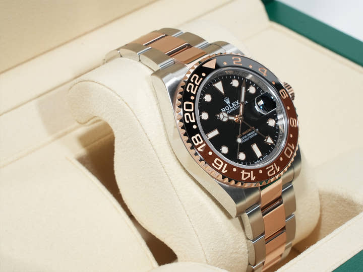 ロレックス GMTマスターII Ref.126711CHNR ステンレススチール/エバーローズゴールド ブラック文字盤 オイスターブレスレット 美品 3ugerymn