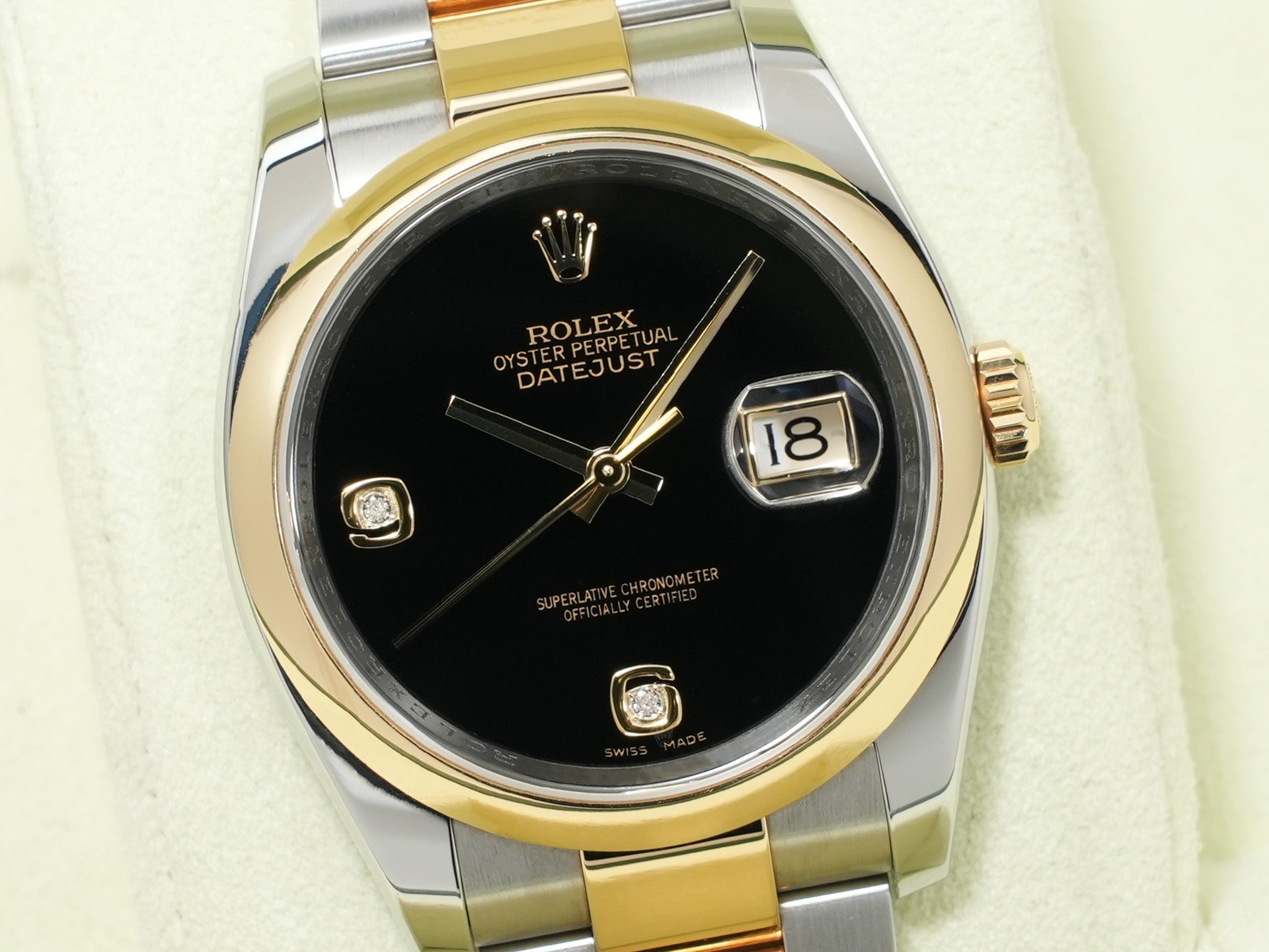 ロレックス デイトジャスト Ref.116203 ステンレススチール/イエローゴールド オニキス文字盤 中古 k5ix6zrk