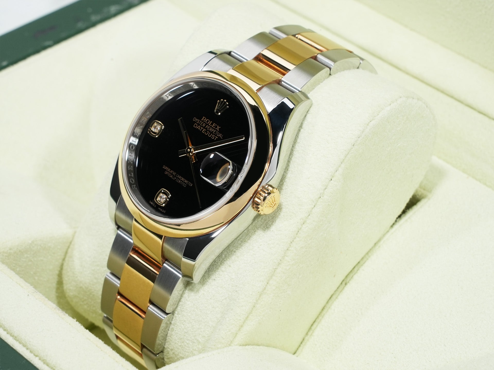ロレックス デイトジャスト Ref.116203 ステンレススチール/イエローゴールド オニキス文字盤 中古 k5ix6zrk