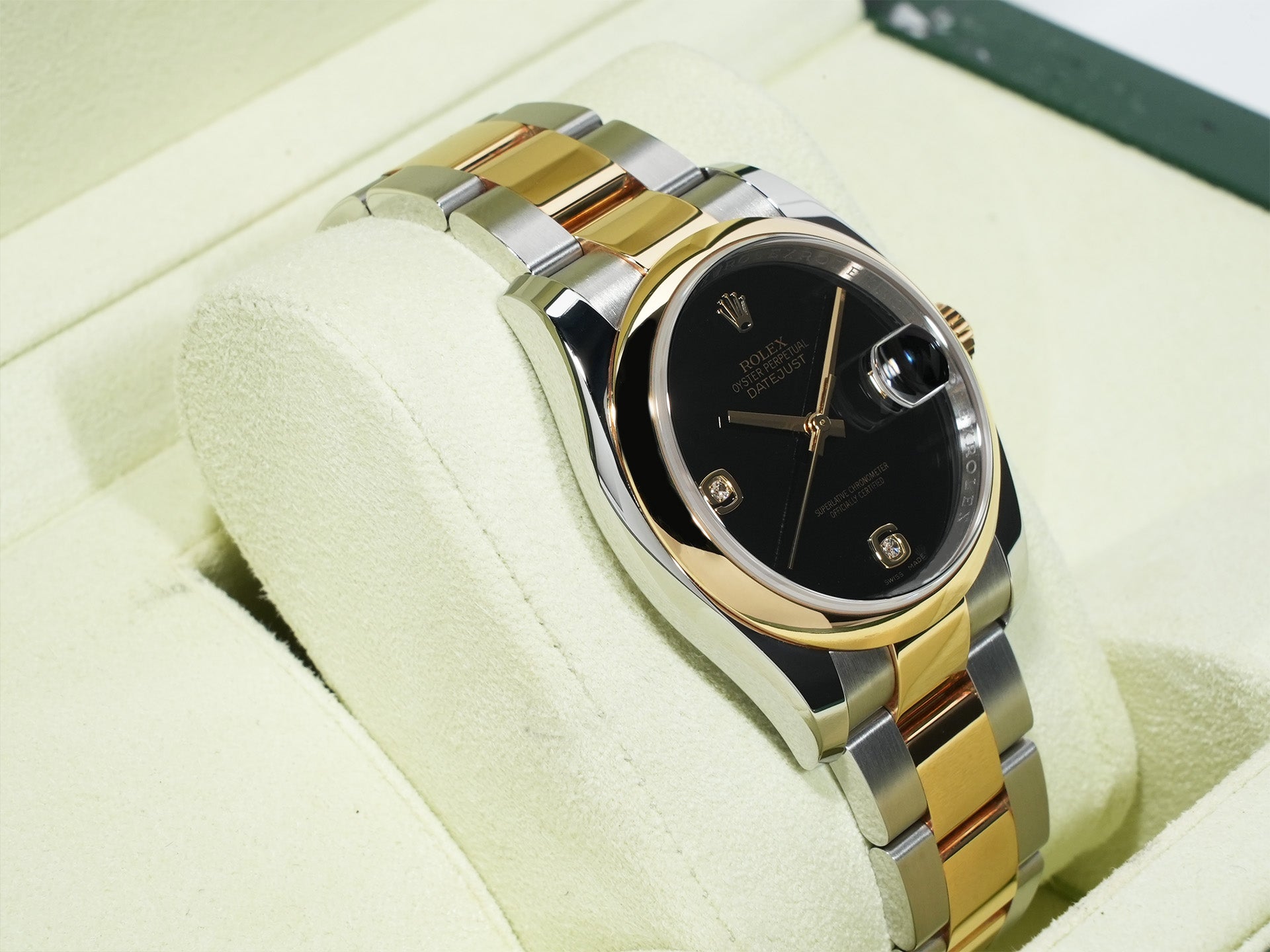 ロレックス デイトジャスト Ref.116203 ステンレススチール/イエローゴールド オニキス文字盤 中古 k5ix6zrk