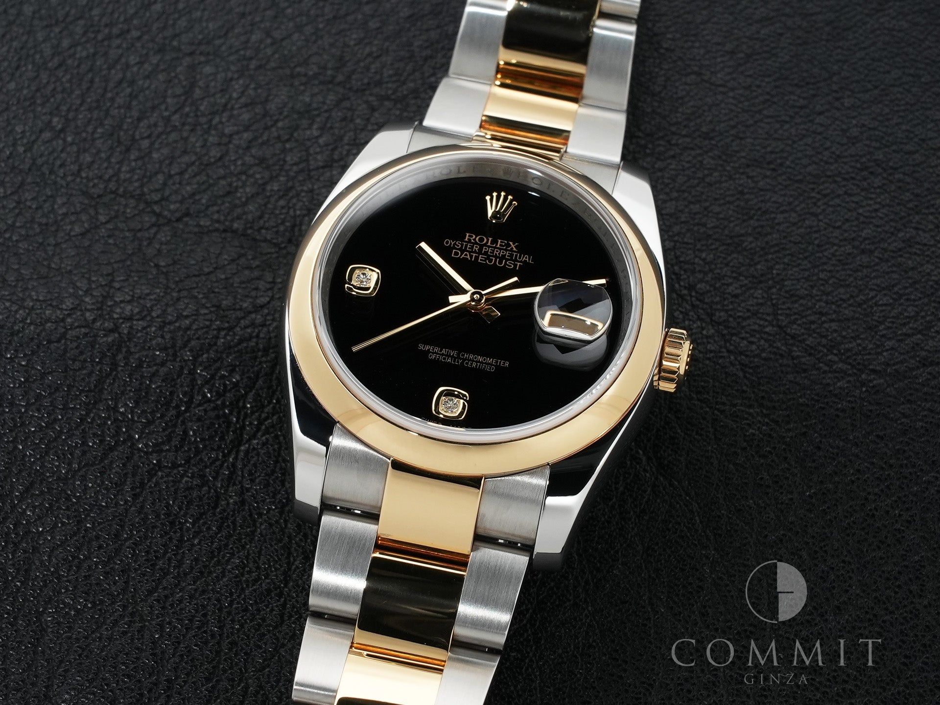 ロレックス デイトジャスト Ref.116203 ステンレススチール/イエローゴールド オニキス文字盤 中古 k5ix6zrk