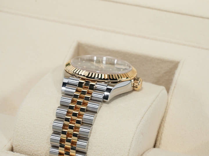 ロレックス デイトジャスト Ref.278273 ステンレススチール/イエローゴールド オリーブグリーン フローラルモチーフ文字盤 美品 xi2gkpvy