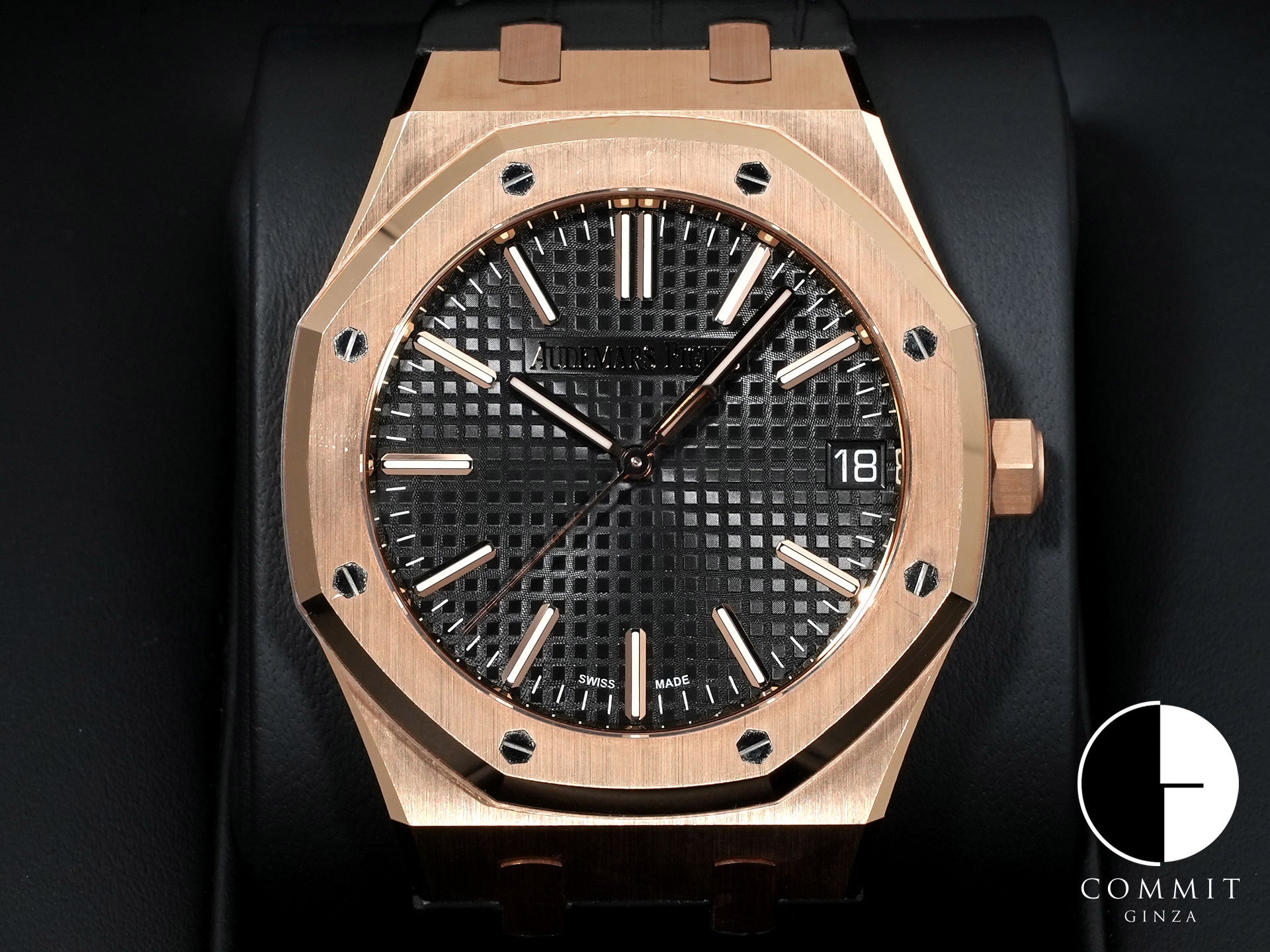 Audemars Piguet Royal Oak 50th Anniversary Ref. 15510OR.OO.D002CR.01 Pink Gold Black Dial Pre-owned im78dcg3