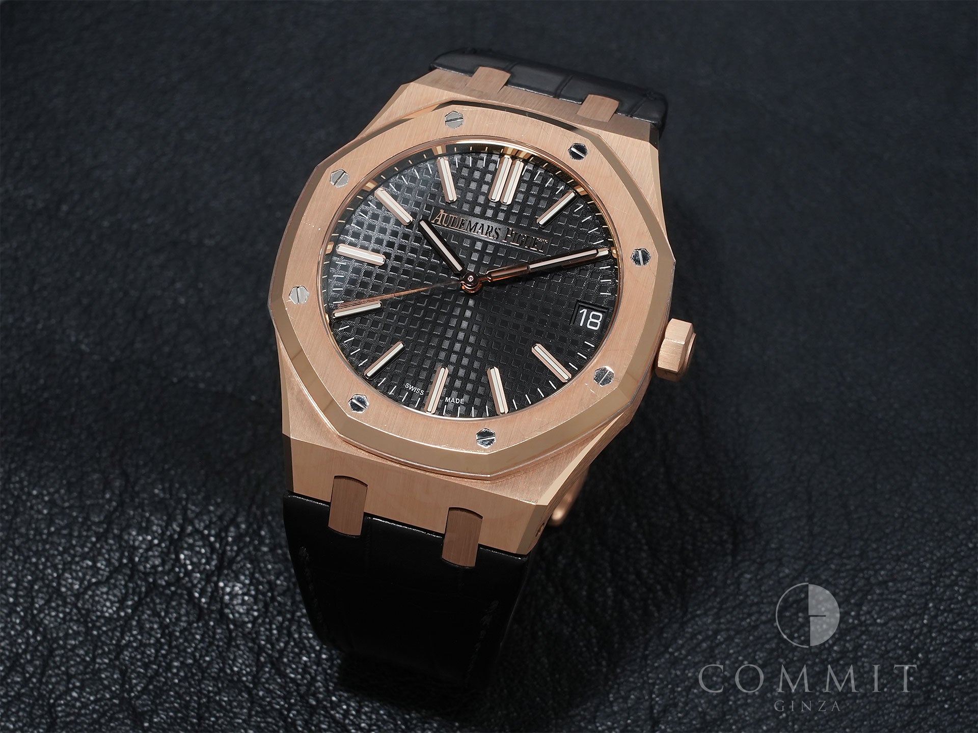 オーデマピゲ ロイヤルオーク 50周年記念 Ref.15510OR.OO.D002CR.01 ピンクゴールド ブラック文字盤 中古 im78dcg3