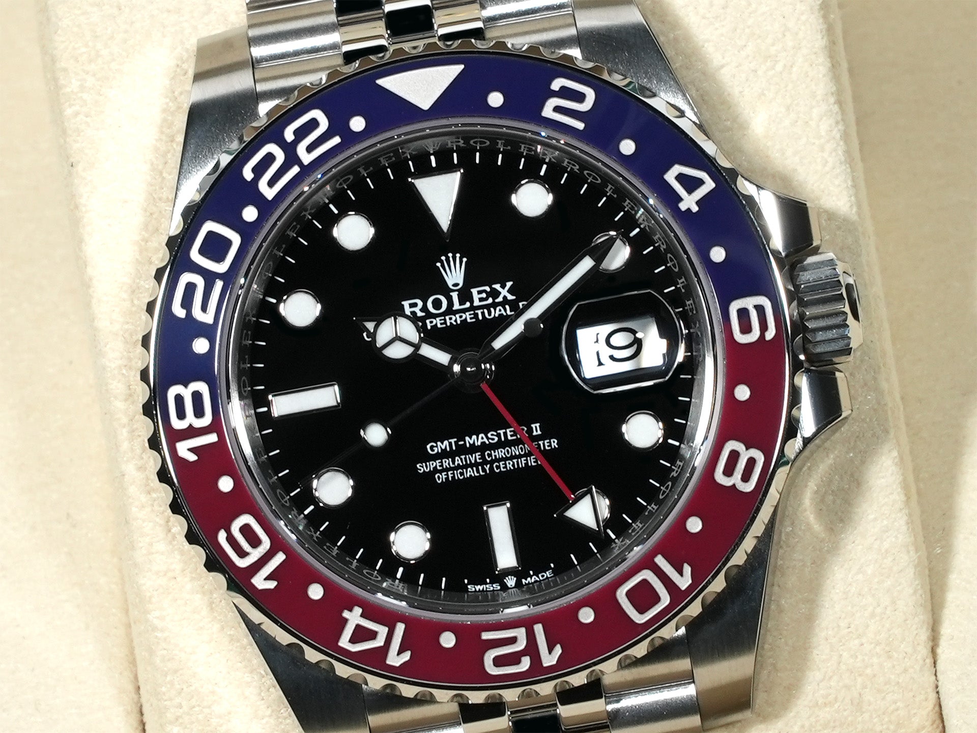 ロレックス GMTマスターII Ref.126710BLRO ステンレススチール ブラック文字盤 ジュビリーブレスレット 未使用 9hpmkt5o