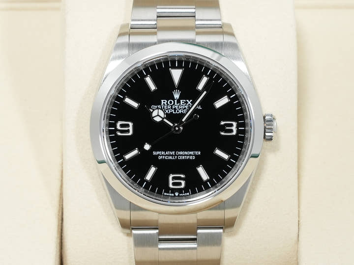 ロレックス エクスプローラー36 Ref.124270 ステンレススチール ブラック文字盤 オイスターブレスレット 未使用 2bjrby5d