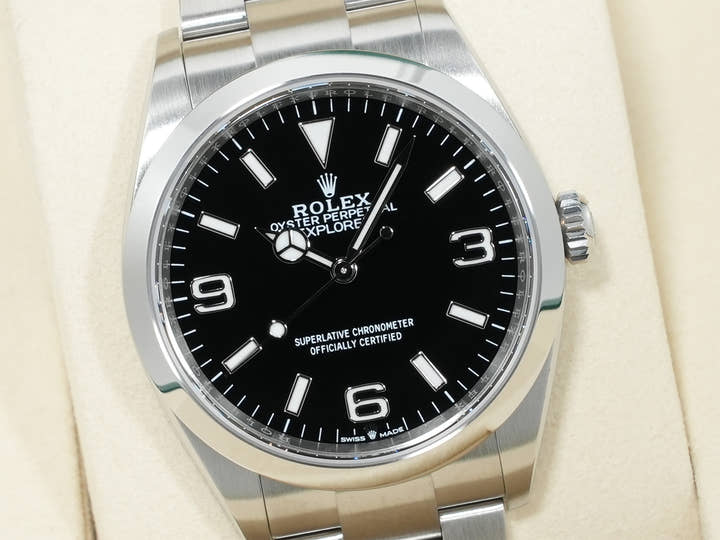 ロレックス エクスプローラー36 Ref.124270 ステンレススチール ブラック文字盤 オイスターブレスレット 未使用 2bjrby5d