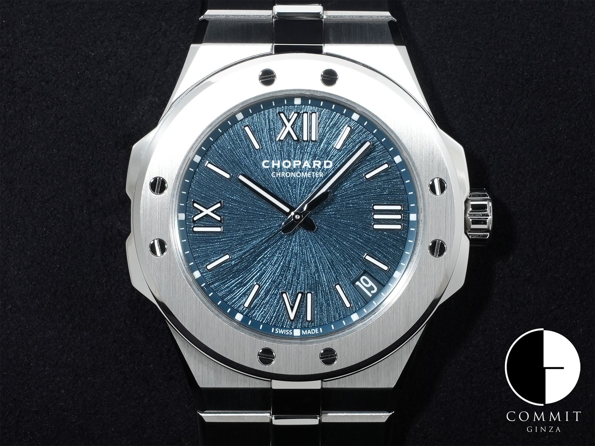 ショパール アルパイン イーグル 41 Ref.298600-3001 ステンレススチール ブルー文字盤 未使用 qi349xu4