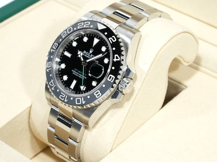 Rolex GMT-Master II Ref. 126710GRNR Stainless Steel Black Dial Oyster Bracelet Unused xqo7sy9b