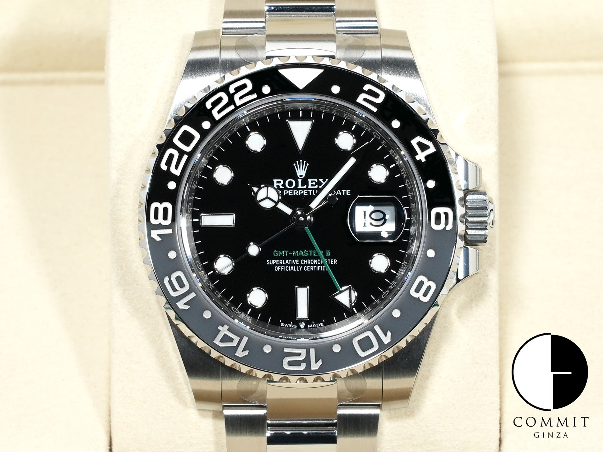 ロレックス GMTマスターII Ref.126710GRNR ステンレススチール ブラック文字盤 オイスターブレスレット 未使用 nia2n7s3