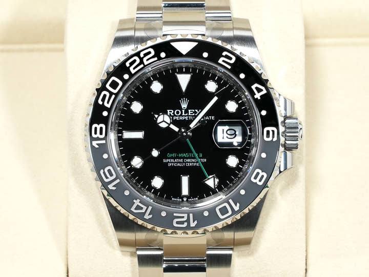 ロレックス GMTマスターII Ref.126710GRNR ステンレススチール ブラック文字盤 オイスターブレスレット 未使用 nia2n7s3