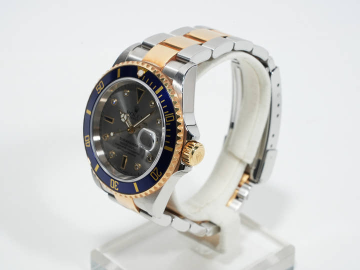 ロレックス サブマリーナー デイト Ref.16613SG ステンレススチール/イエローゴールド グレー文字盤 中古 6qqeeon4