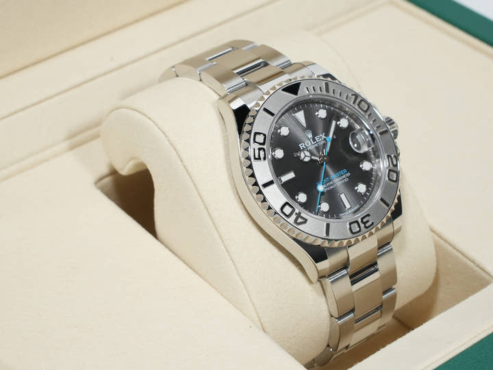 ロレックス ヨットマスター37 Ref.268622 ステンレススチール/プラチナ スレート文字盤 中古 frvt44fj