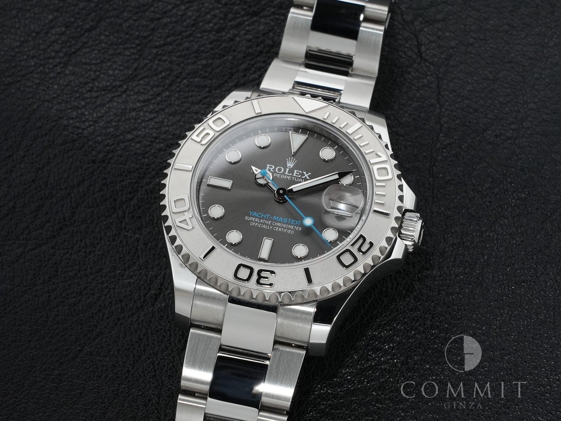 ロレックス ヨットマスター37 Ref.268622 ステンレススチール/プラチナ スレート文字盤 中古 frvt44fj