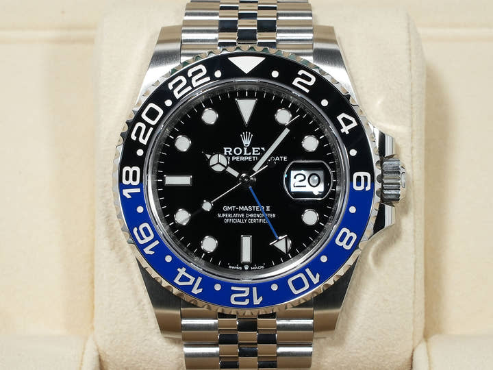 ロレックス GMTマスターII Ref.126710BLNR ステンレススチール ブラック文字盤 ジュビリーブレスレット 未使用 xeaj5ycz
