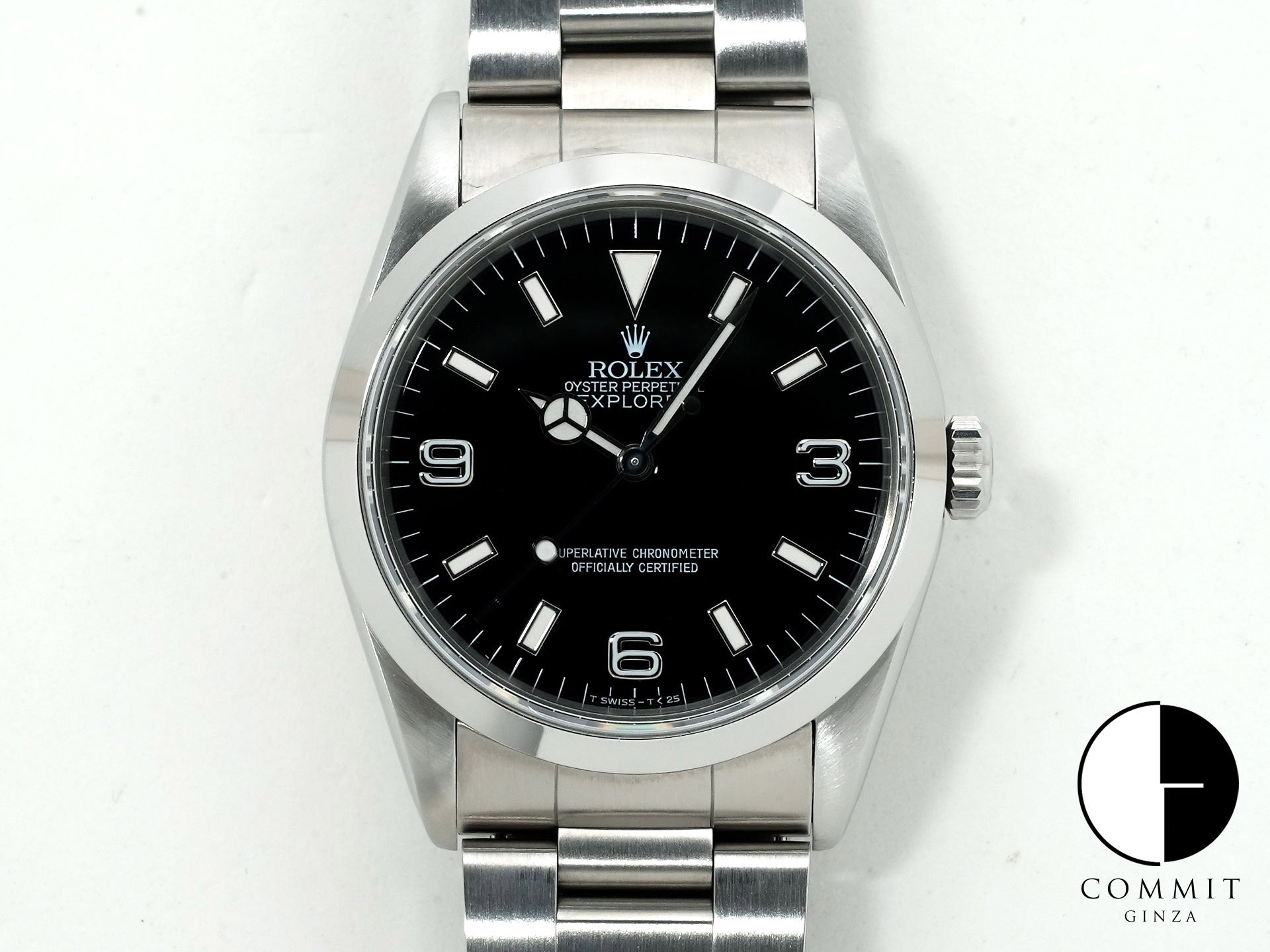 ロレックス エクスプローラーI Ref.14270 ステンレススチール ブラック文字盤 オイスターブレスレット 中古 7byecoiv