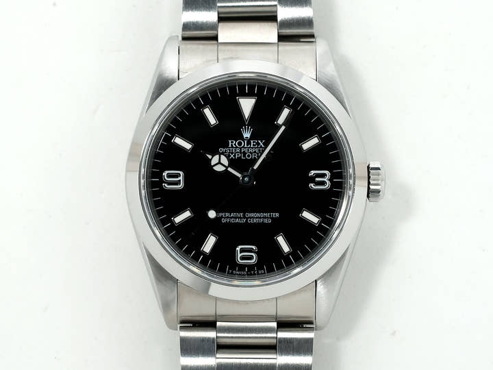 ロレックス エクスプローラーI Ref.14270 ステンレススチール ブラック文字盤 オイスターブレスレット 中古 7byecoiv