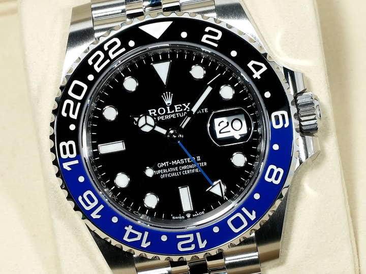 ロレックス GMTマスターII Ref.126710BLNR ステンレススチール ブラック文字盤 ジュビリーブレスレット 未使用 d2np85qa
