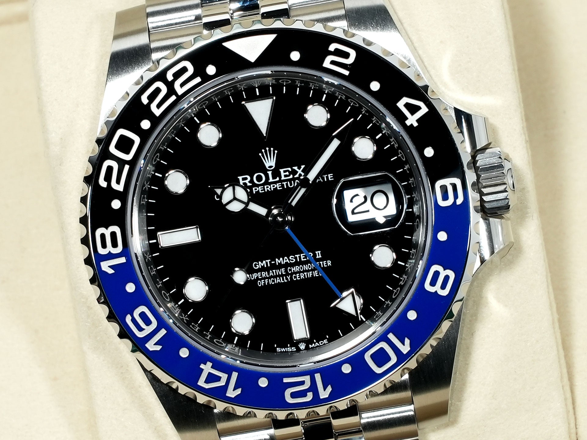 ロレックス GMTマスターII Ref.126710BLNR ステンレススチール ブラック文字盤 ジュビリーブレスレット 未使用 d2np85qa