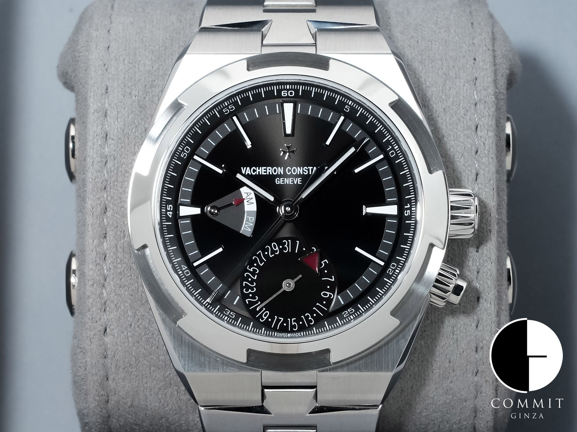 Vacheron Constantin Overseas Dual Time Ref. 7920V/210A-B546 Stainless Steel Black Dial Excellent Condition krr3j383