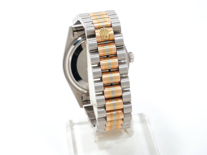 ロレックス デイデイト トリドール Ref.18039BIC ホワイトゴールド/ローズゴールド/イエローゴールド ハバナ10Pダイヤ文字盤 中古 ne5sfqrw