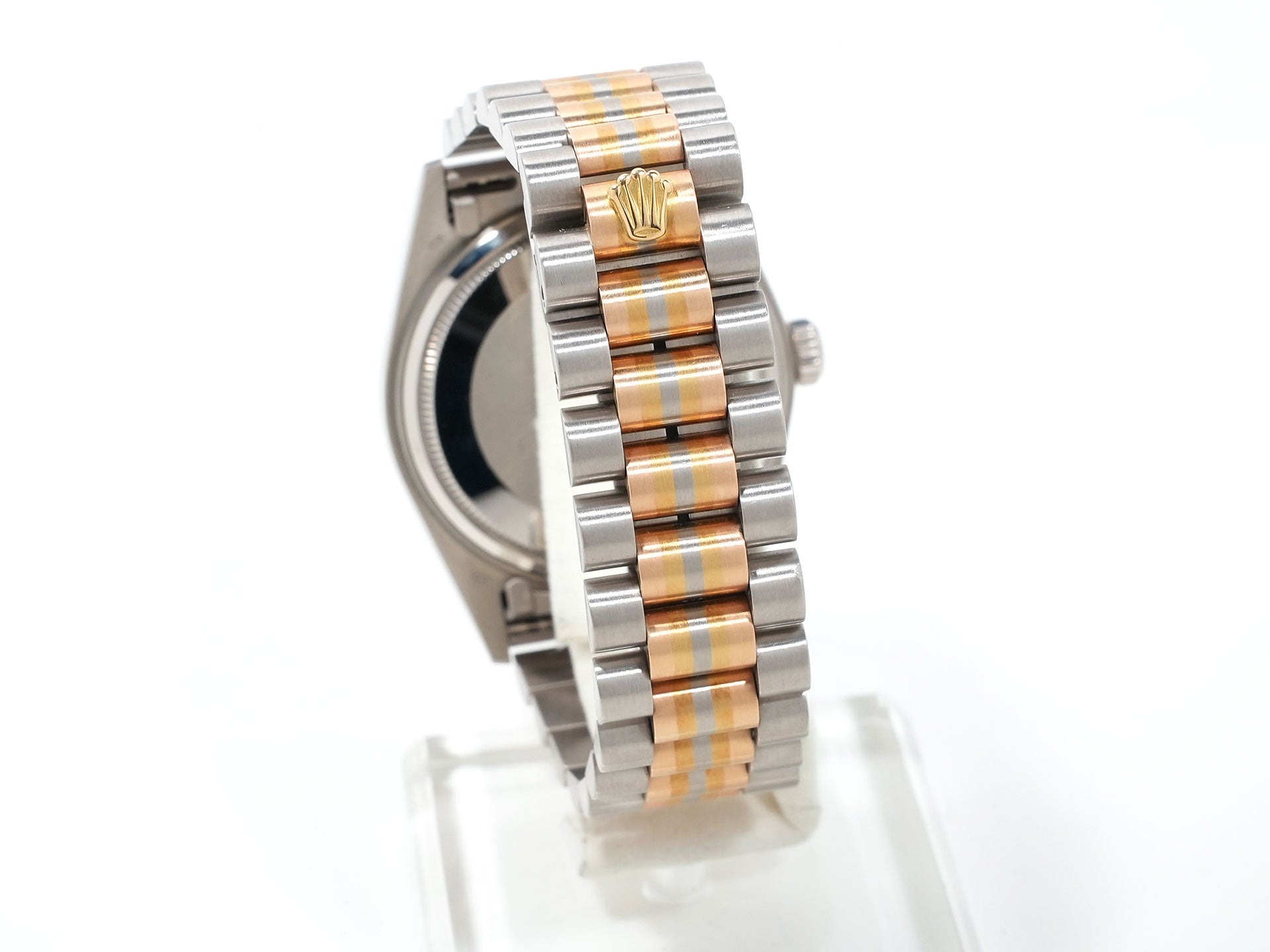 ロレックス デイデイト トリドール Ref.18039BIC ホワイトゴールド/ローズゴールド/イエローゴールド ハバナ10Pダイヤ文字盤 中古 ne5sfqrw