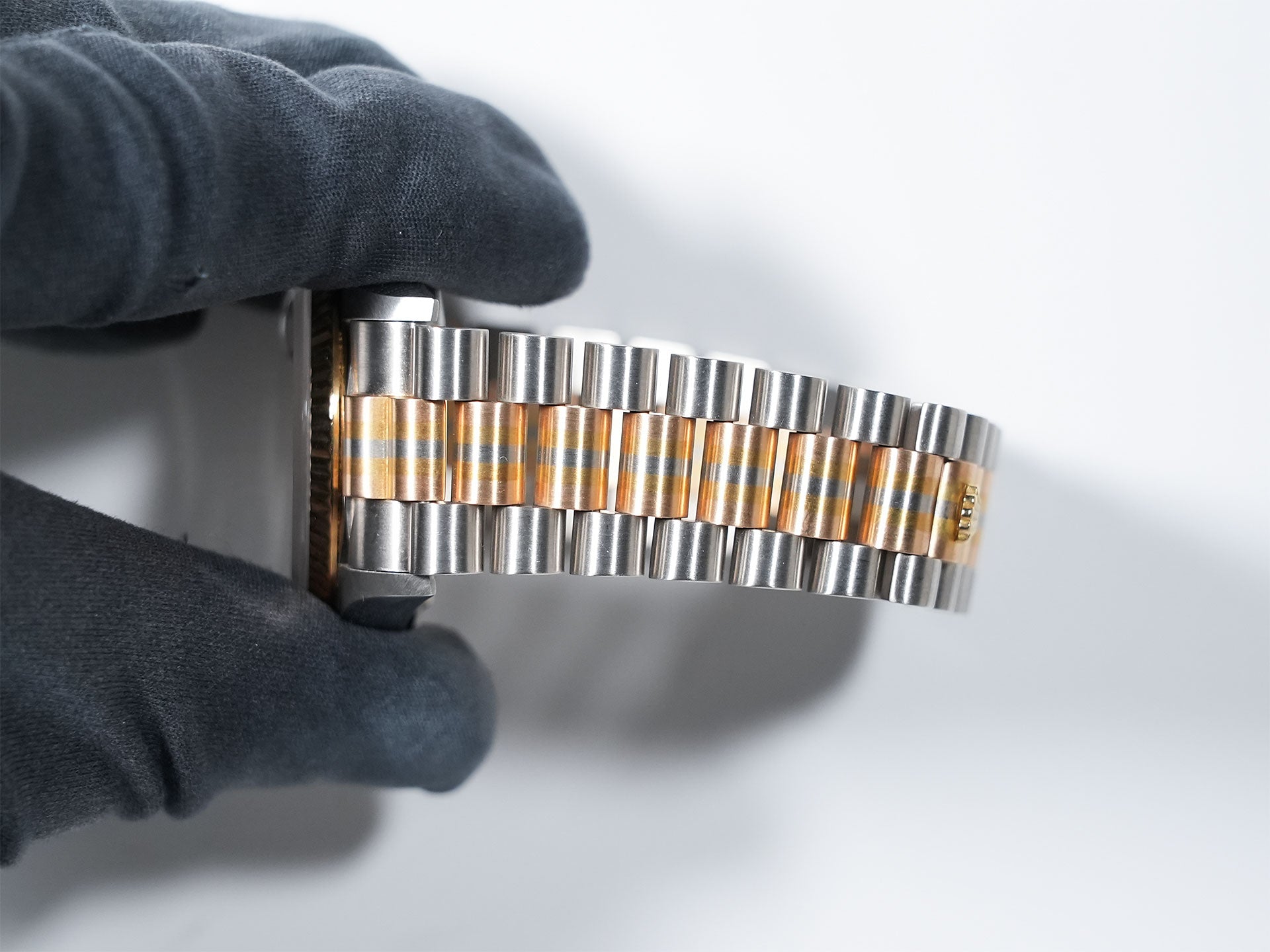 ロレックス デイデイト トリドール Ref.18039BIC ホワイトゴールド/ローズゴールド/イエローゴールド ハバナ10Pダイヤ文字盤 中古 ne5sfqrw