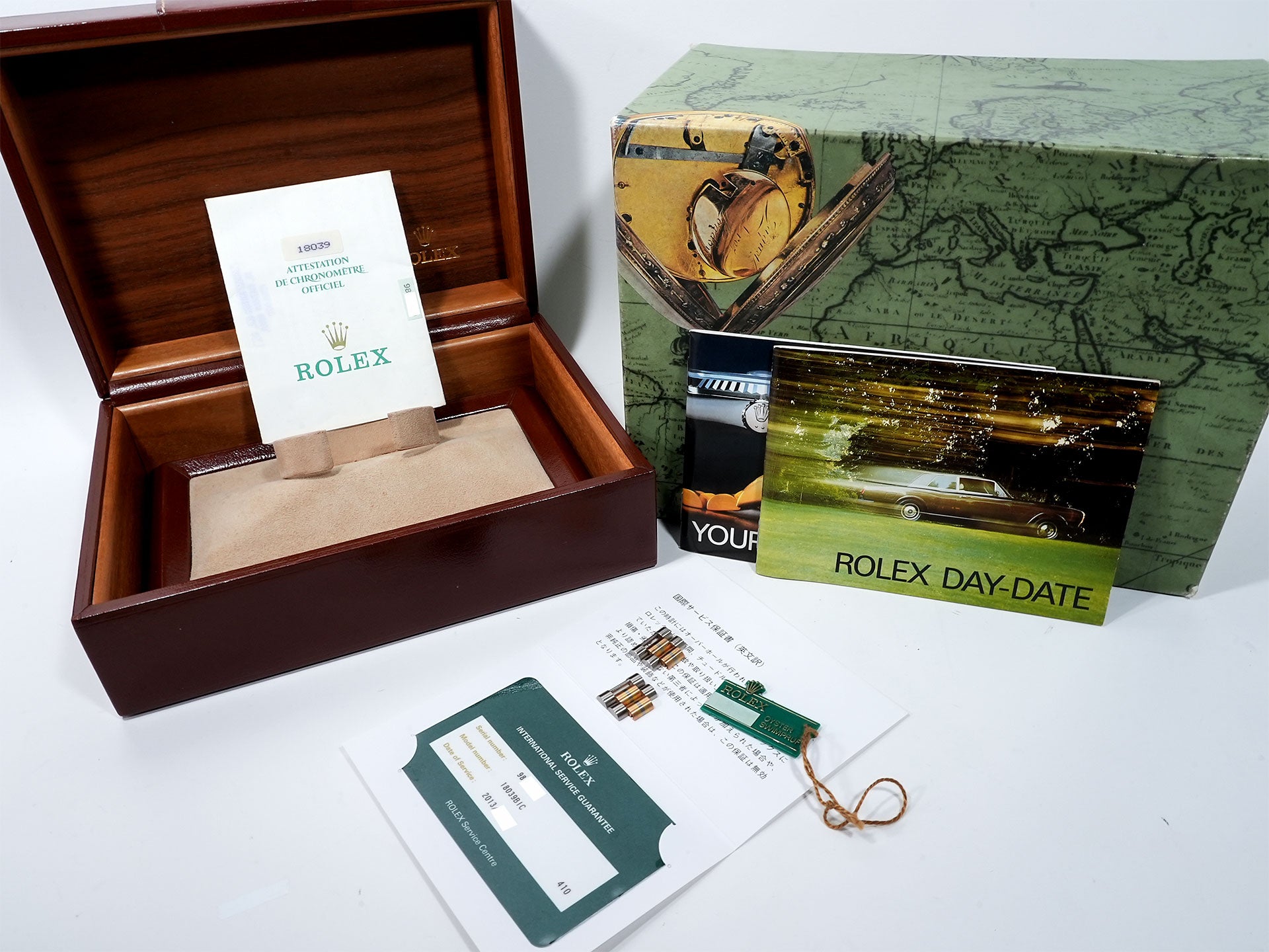 ロレックス デイデイト トリドール Ref.18039BIC ホワイトゴールド/ローズゴールド/イエローゴールド ハバナ10Pダイヤ文字盤 中古 ne5sfqrw