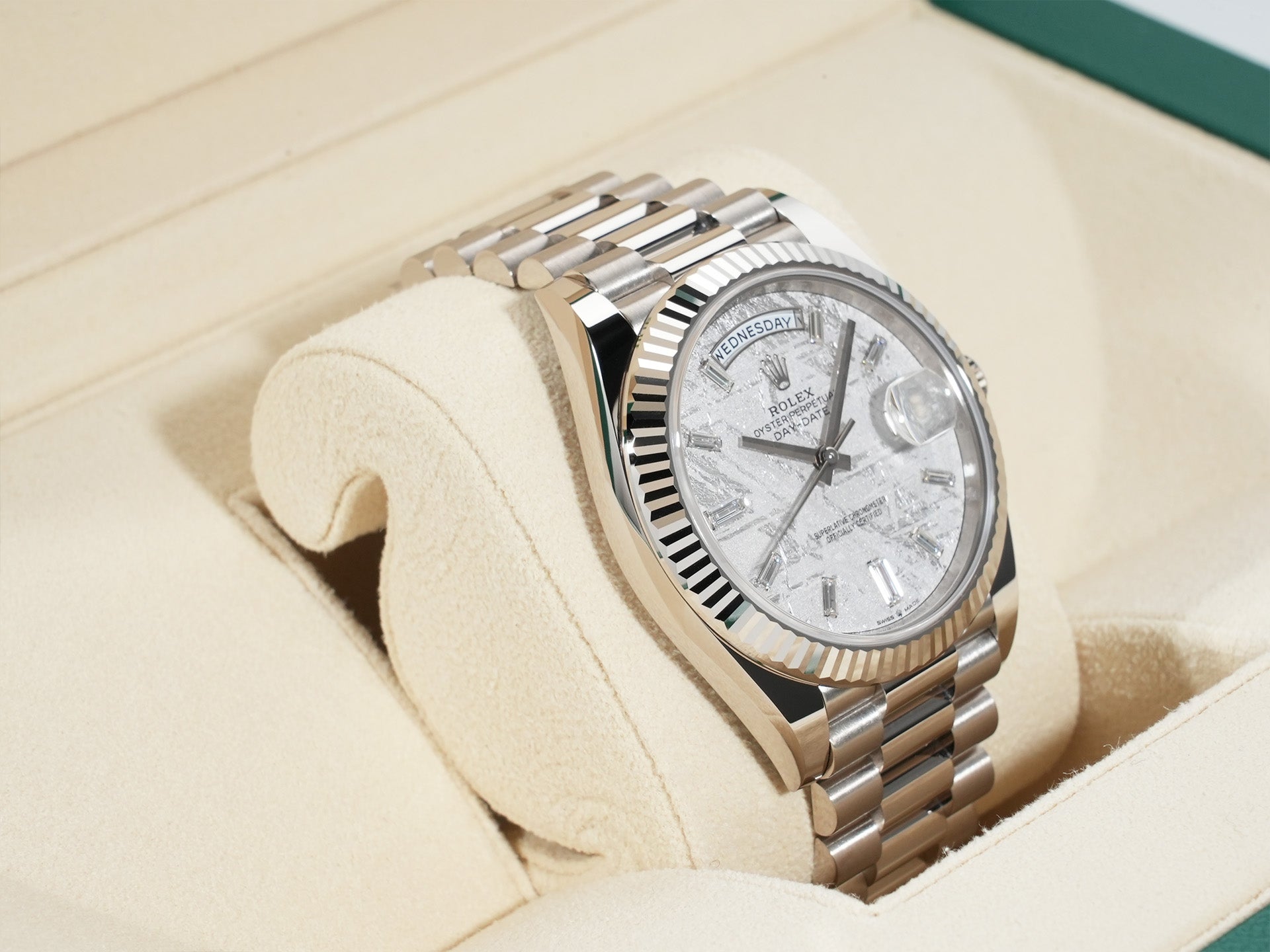 ロレックス デイデイト40 Ref.228239A ホワイトゴールド メテオライト文字盤 未使用 h9fcxy8s