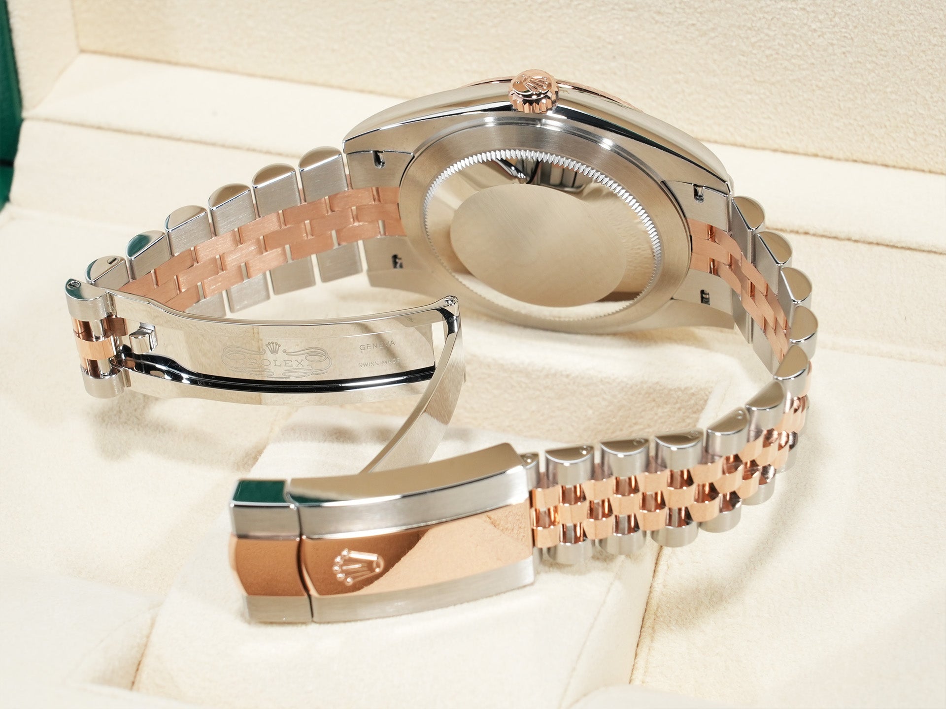 ロレックス デイトジャスト41 Ref.126331 ステンレススチール/エバーローズゴールド チョコレート文字盤 ジュビリーブレスレット 未使用 stibc8md