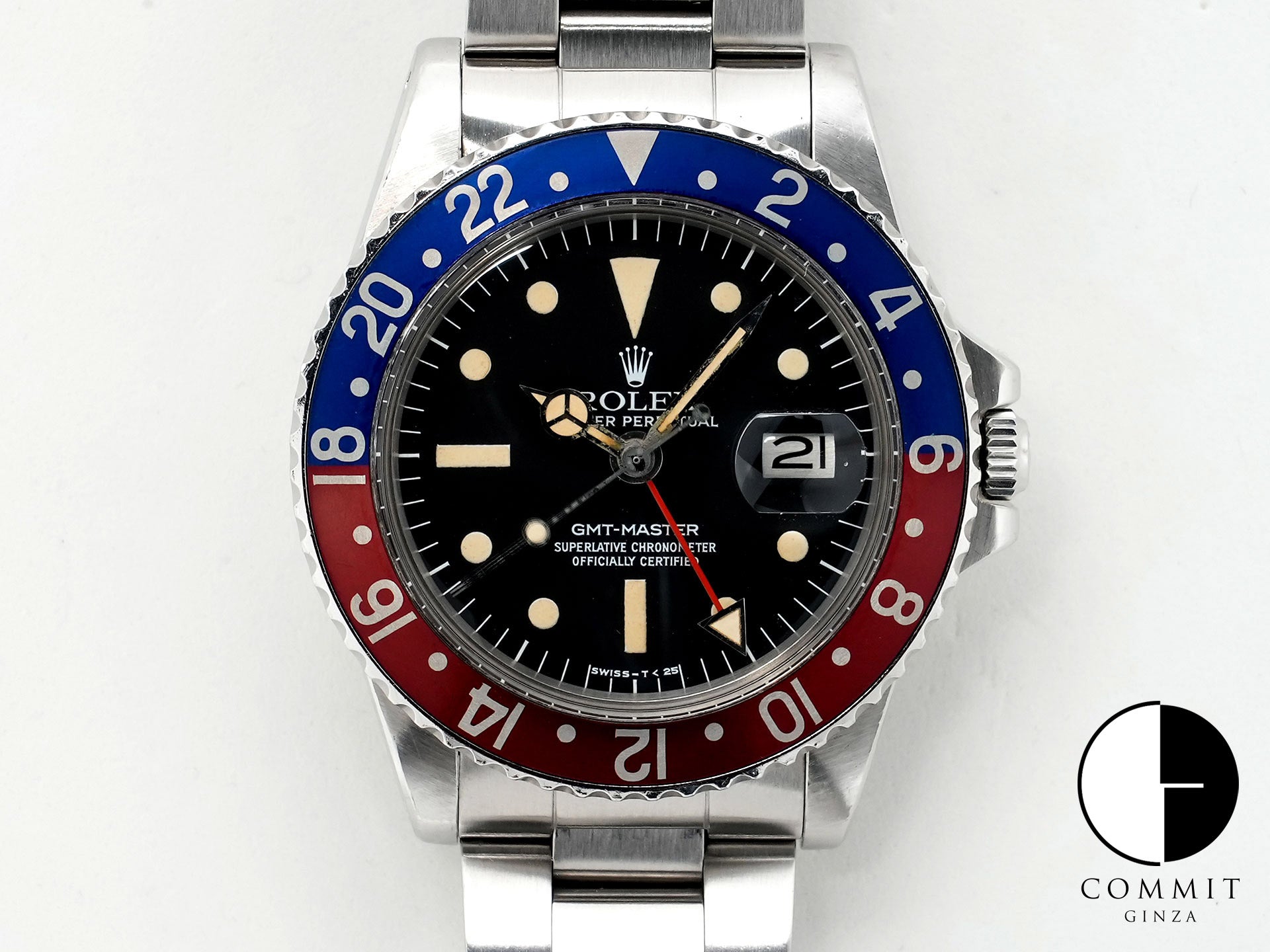 ロレックス GMTマスター Ref.1675 ステンレススチール ブラック文字盤 オイスターブレスレット 中古 ue3pxhxa