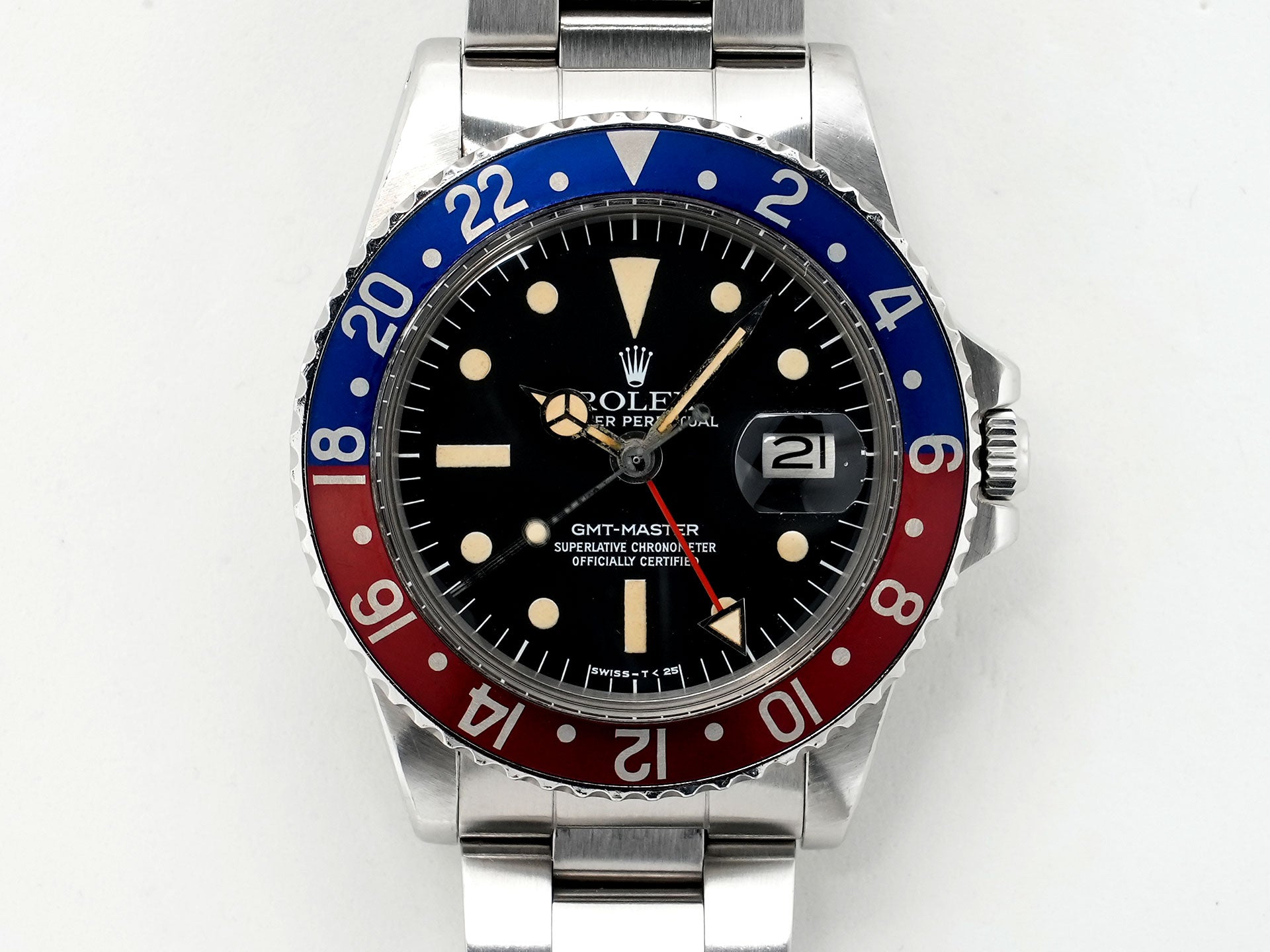 ロレックス GMTマスター Ref.1675 ステンレススチール ブラック文字盤 オイスターブレスレット 中古 ue3pxhxa