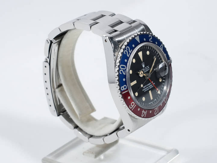 ロレックス GMTマスター Ref.1675 ステンレススチール ブラック文字盤 オイスターブレスレット 中古 ue3pxhxa