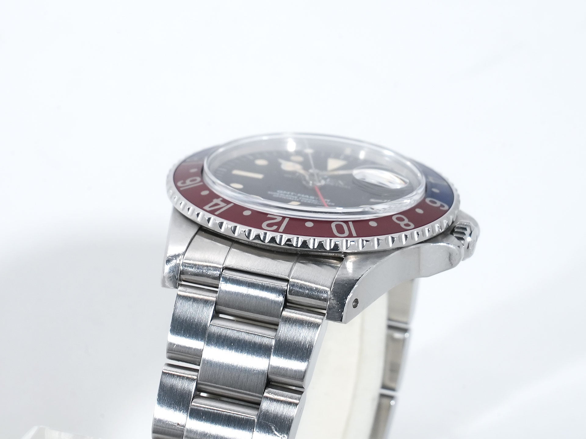 ロレックス GMTマスター Ref.1675 ステンレススチール ブラック文字盤 オイスターブレスレット 中古 ue3pxhxa